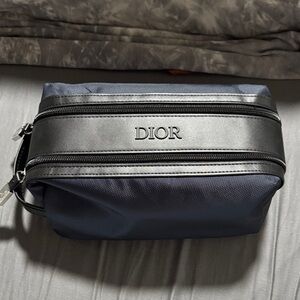 Dior Men's Black and Navy Toiletry Bag